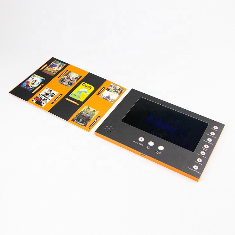 Video Lcd Book Advertising Promotion Video Brochure Card 7 Inch In Print Lcd Screen Book Digital Catalogue