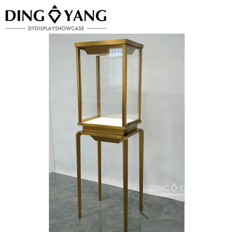 Custom Transparent Tempered Glass Jewellery Display Cabinet Beautiful Firm Structure