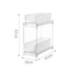 Double Tiers Plastic Pantry Shelves PP Shelf Plastic Kitchen Rack