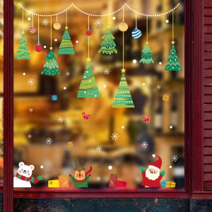 China Shop Window Christmas Wall Stickers Decoration PVC Material Eco - Friendly wholesale