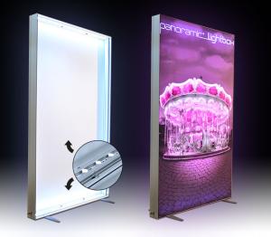 China Free Standing LED Indoor Fabric LED Light Box For Hotel / Shopping Mall wholesale