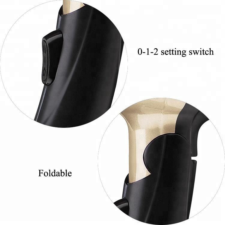 1000W Plastic Material Mini Hair Dryers Portable Folding With Diffuser Concentrator