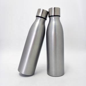 China 17oz Nature Color Stainless Sports Bottle , Vacuum Sports Bottle With Pop Up Lid wholesale