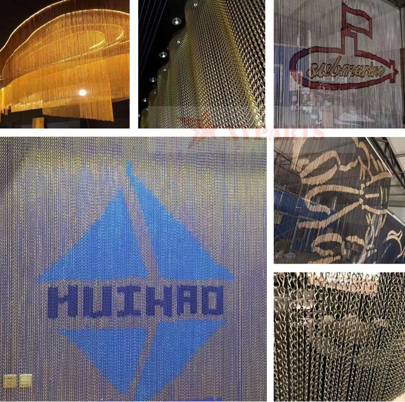 Architectural Aluminium Chain Curtain For Interior And Outdoor Design