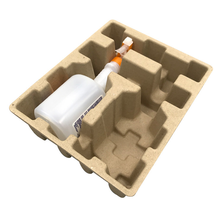 Compostable Recycled Paper Tray Dry Pressed Ecofriendly SGS Approved