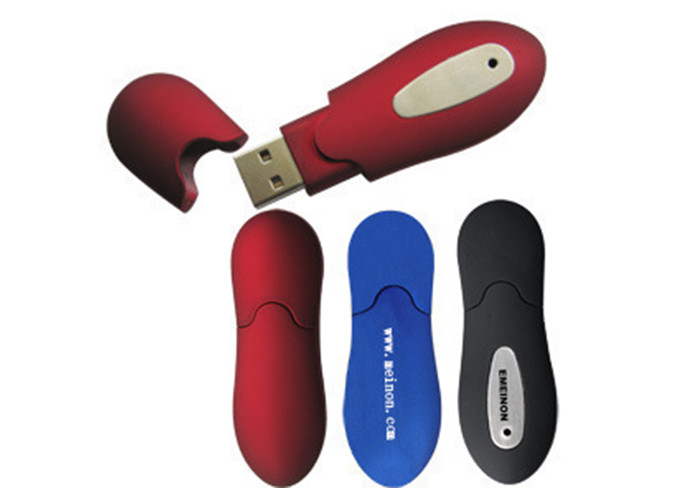 Blue Custom Flash Drives White Paper Box Packed 3 Years Warranty