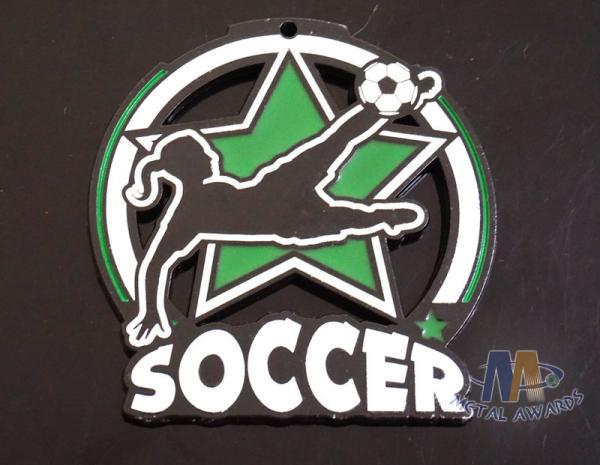 Die Casting Zinc Alloy Soft Enamel Metal Soccer Glow In The Dark Medals For Any