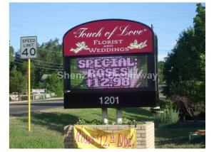 China Waterproof Epistar MBI5024 10mm Outdoor LED Signs For Business , CE ROHS wholesale