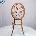 Round chair delicate design gold dining chairs
