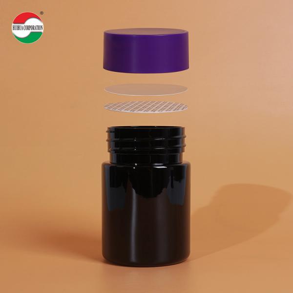 Food Grade PET Plastic Bottle Plastic Jar For Pet Nutrition Vitamins With Screw Cap