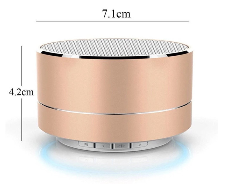 2018 New products A10 mini bluetooth ibastek 3W speaker with colorful LED FM radio