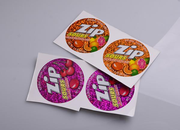 Personalized printing permanent adhesive hologram vinyl candy box packaging