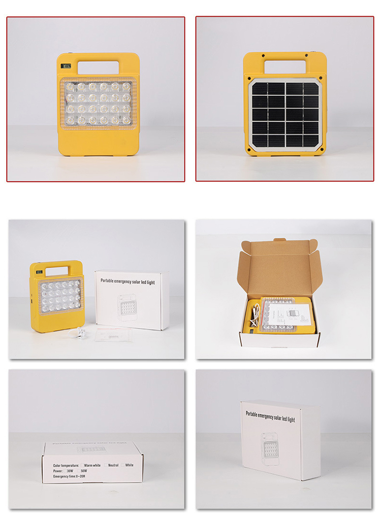 Aluminum Portable Rechargeable Flood Light , 30w 50w Emergency LED Flood Lights