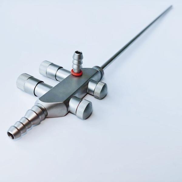Laparoscopic Suction Irrigation Tube with Three Channels and Stainless Steel
