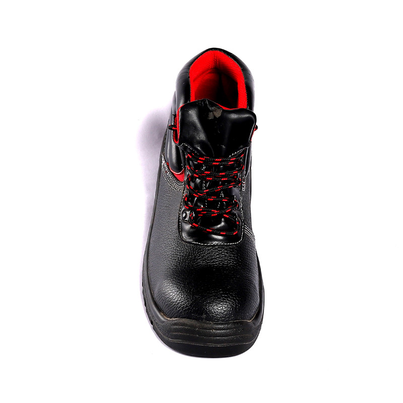 Shengjie Embossed Cow Leather Ankle Protection Anti-Smash Steel Toe Puncture Proof Steel Sole Work Safety Shoes