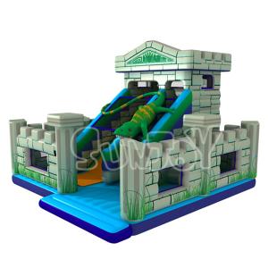 China Quadruple Stitches 0.55mm Plato Inflatable Bouncy Castle wholesale