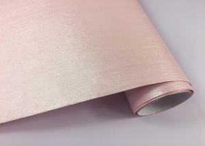 China No Smell Of Paint Self Adhesive Decorative Wallpaper Washable Pink Color wholesale