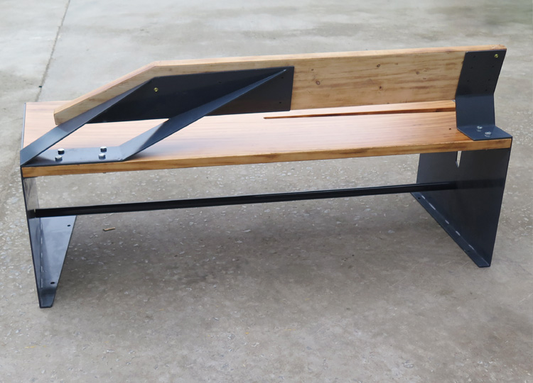 New design street patio park bench seat,WPC wooden slats for bench
