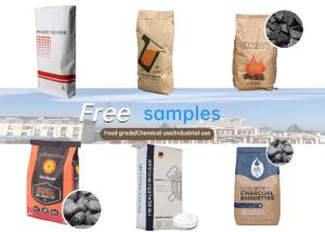 China 20kg 25kg Pasted Kraft Paper Valve Bag Starch Sugar Packaging Paper Sack on sale