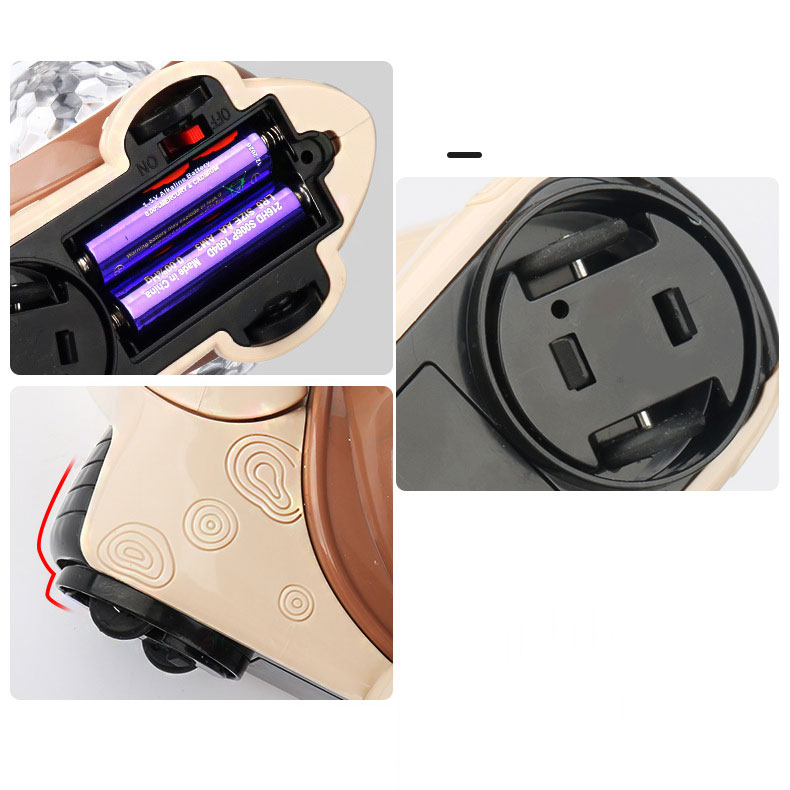 Plastic Electric Universal Swing Nodding Small Snail Music Projection Light Q Cute Snail Toy Car Children'S Toys