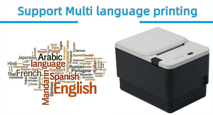 80mm Thermal Receipt Printer with Automatic Cutter and Multi-Language Support Stable
