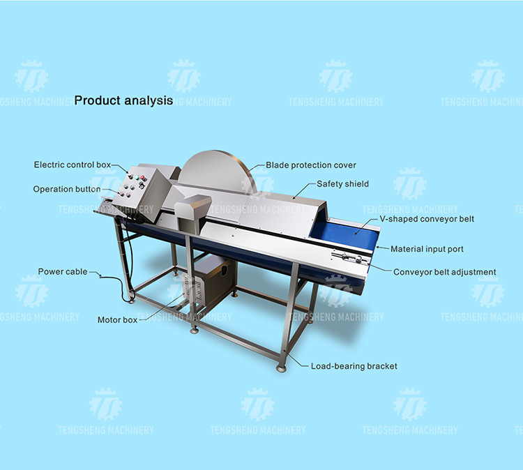 Multifunctional Vegetable Cutting Half Machine 2000KG/H Kitchen Processing Equipment