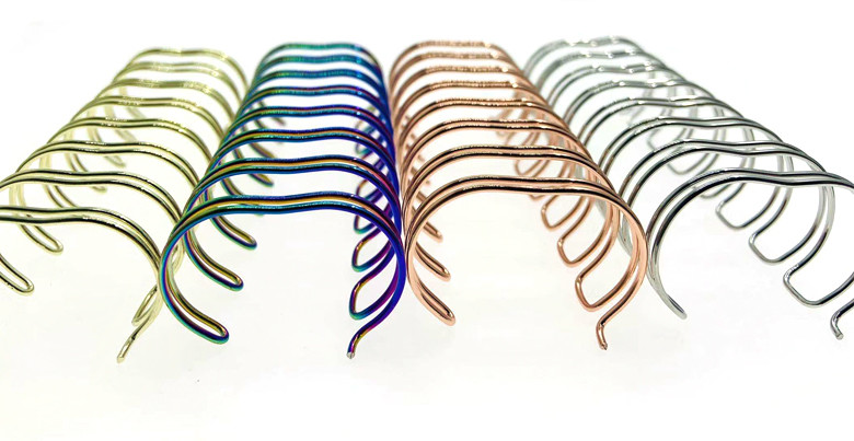 16 - 44mm ID Plating Spiral Coil Binding Supplies For Notebook