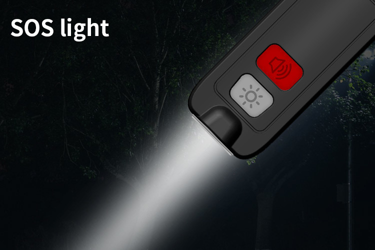 Lithium Battery Panic Button Women Safety Keychain LED Light 130db Sos