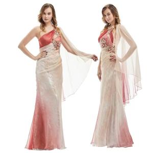 China Zipper Lady Evening Dress Floor Length Elegant For Formal Occasion wholesale