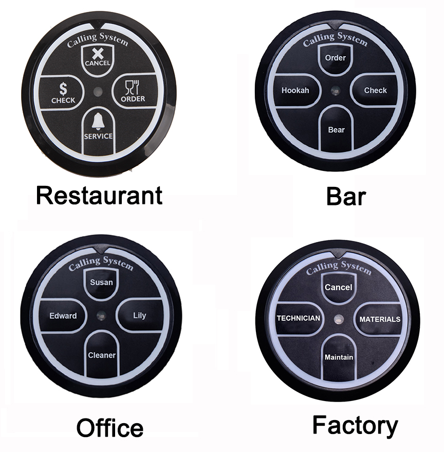 wireless remote control beeper pager with vibration and light