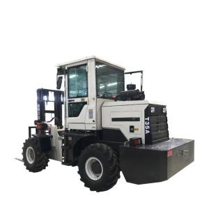 China White Heavy Duty Forklift Truck 4200*1800*2700mm Rough Terrain Lift Trucks wholesale