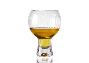 China Fire Polishing Crystal Beer Glasses , Snifter 17 Oz Beer Glass wholesale
