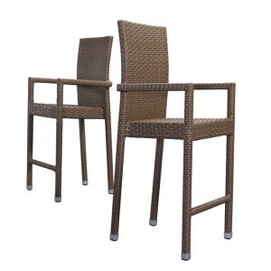 China Espresso Rope Outdoor Bar Chairs wholesale