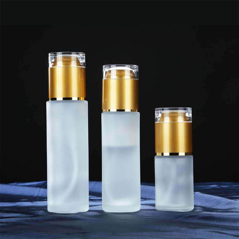 Spray Cap Frosted 120ml 50g Cosmetic Glass Bottles