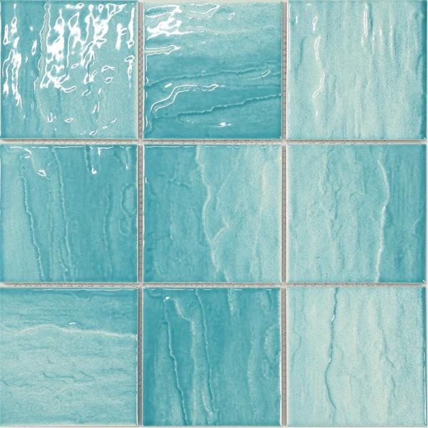 Non Slip Porcelain Mosaic Pool Tile 97x97 For Swimming Pool