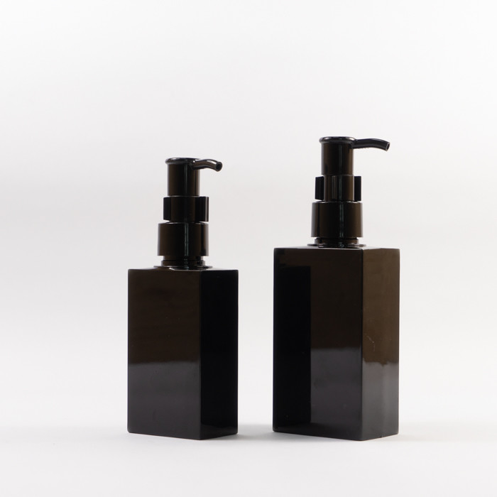 100ml 150ml PETG Square Flat Plastic Bottle For Facial Cleansing