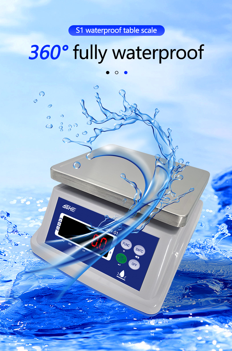 8V/1A Power Supply Waterproof Scale with Dual Screen Display and Precision Sensor
