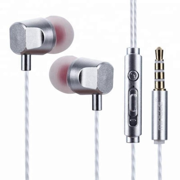 M14 Metal Headphone Inear Wired Sport Earphone With Mic Bass Stereo Music