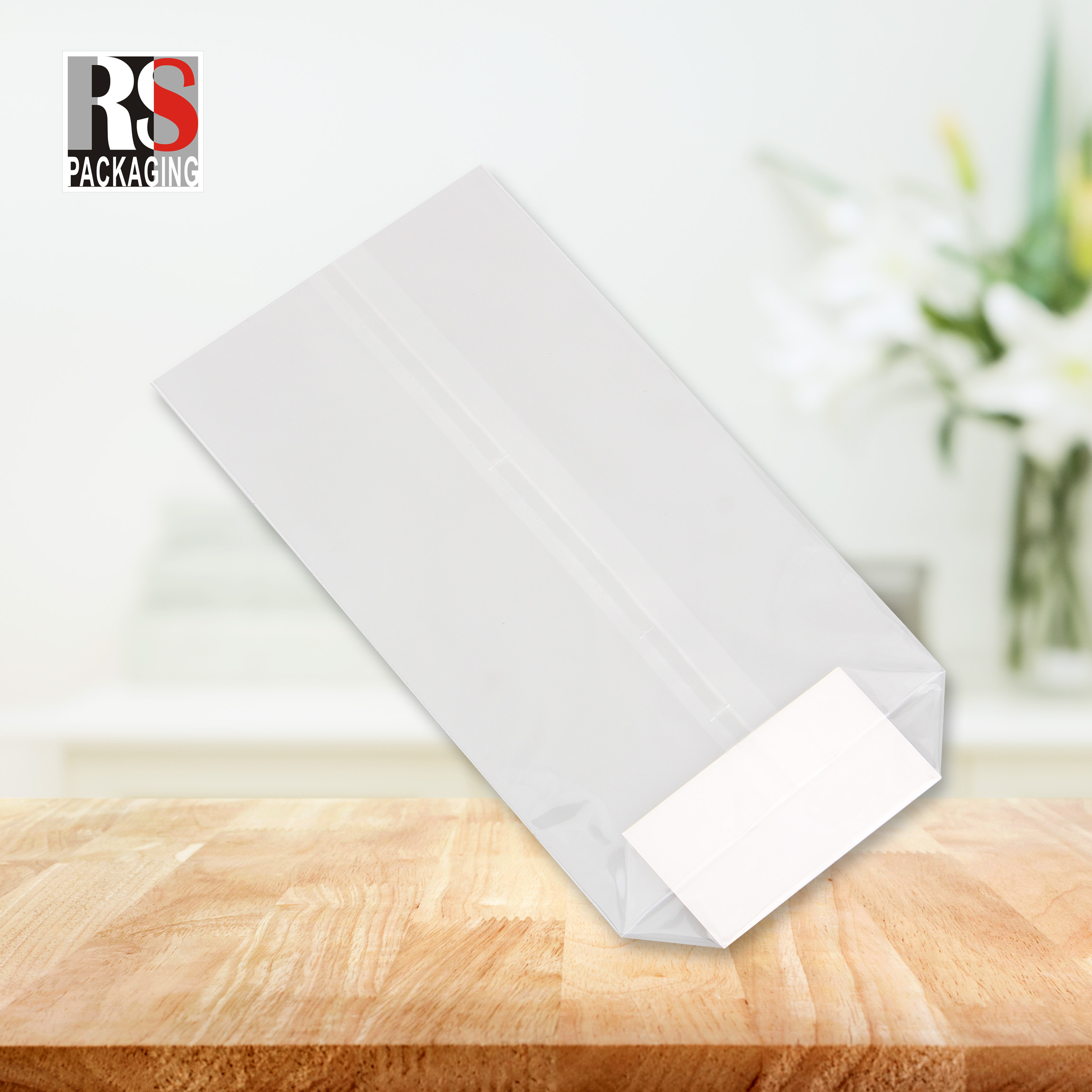 Poly Opp Cross Block Square Bottom Plastic Bags Resealable Food Packaging Bags