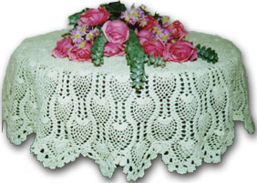 christmas tablecloths cotton and linen, Tablemat, Corcheted Lace Table linen, Tablecloth