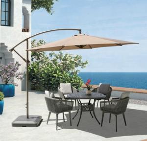 China 2.7m Customized Logo Polyester Large Tilting Patio Umbrella Parasol wholesale