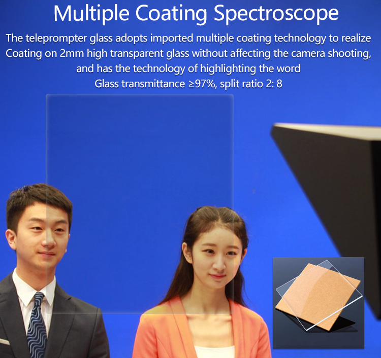 Customizable Font and Background Colors on 1000nit Monitor Teleprompter for TV Studio