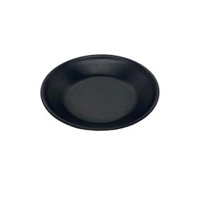 China 4'' Restaurant Melamine Sauce Dish Round Matte Black All Season wholesale