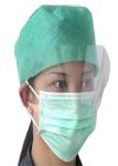 Disposable Antiviral Hygiene Mask With Transparent Shield Chemical Resistant