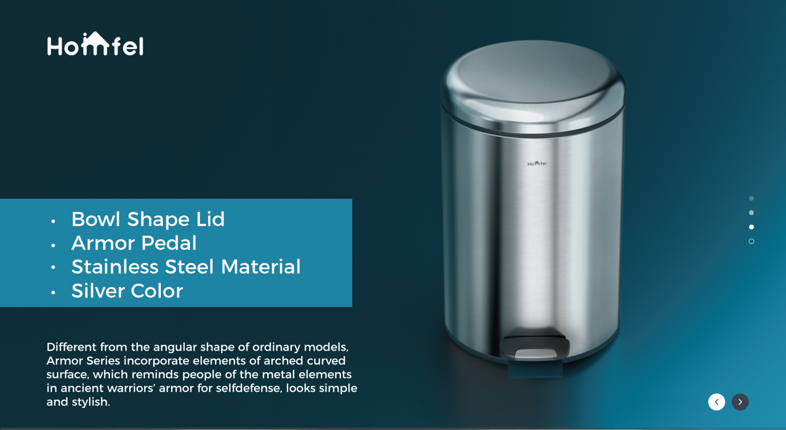 Home Office 30L Household Soft Close Round Armor Pedal Trash Bin With Thin Lid For Bathroom Waste Bins Trash Can