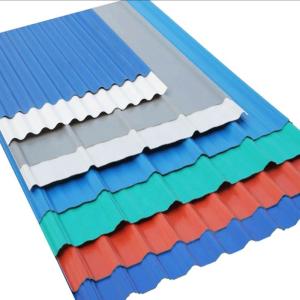 China Color Coated PPGI Corrugated Sheet 1400mm - 1799mm Corrugated Metal Roof Panels wholesale