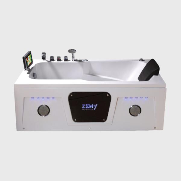 6 Person Square Outdoor Hot Oversized Jacuzzi Tub 55 Inch Bath Tub For Garden