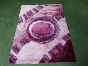 China Purple Beautiful Polyester Shaggy Carpet Good Design wholesale