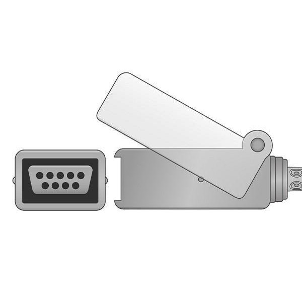 Spacelabs Spo2 Adapter Cable TPU Female 9 Pin D Sub Connector 700-0792-00