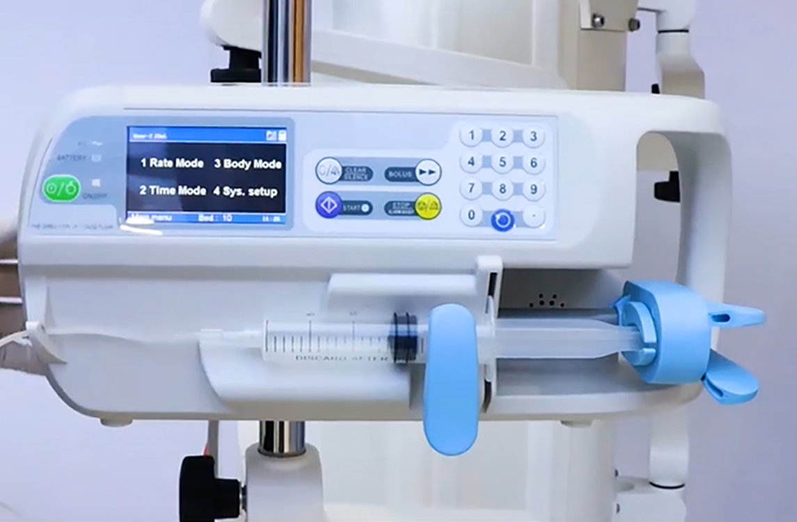 Type II BF Infusion Syringe Pump Plastic Medical Syringe Pump